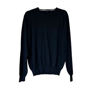 Burberry London Black Extra Fine Merino Wool Sweater Large‎